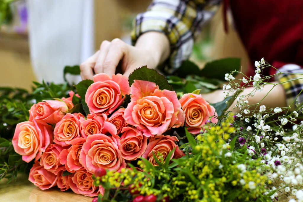 Floristin Mit Schnittblumen