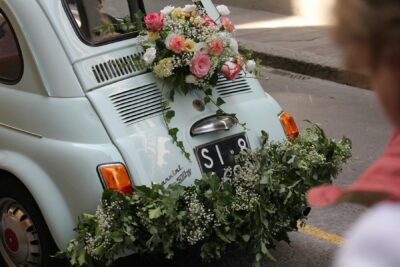 Autodeko für Hochzeit