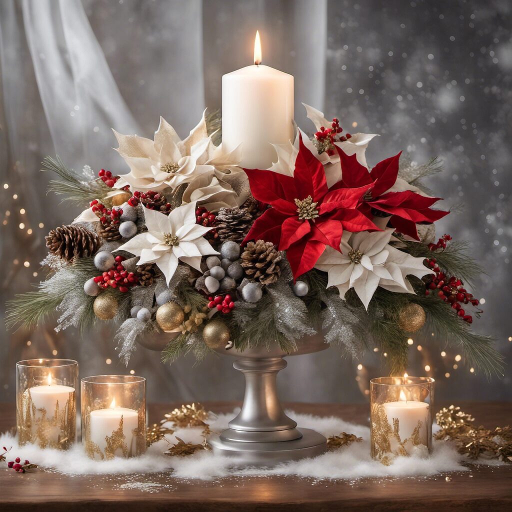 Adventsgesteck mit Weihnachtsstern