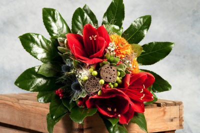 Weihnachtlicher Strauß Mit Amaryllis