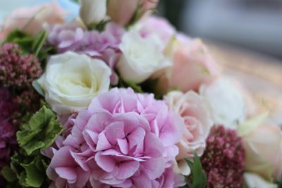 Strauss Mit Hortensien Und Rosen