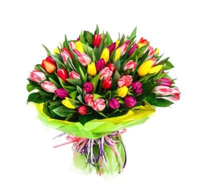 Tulpenstrauss Mit Schleife 1